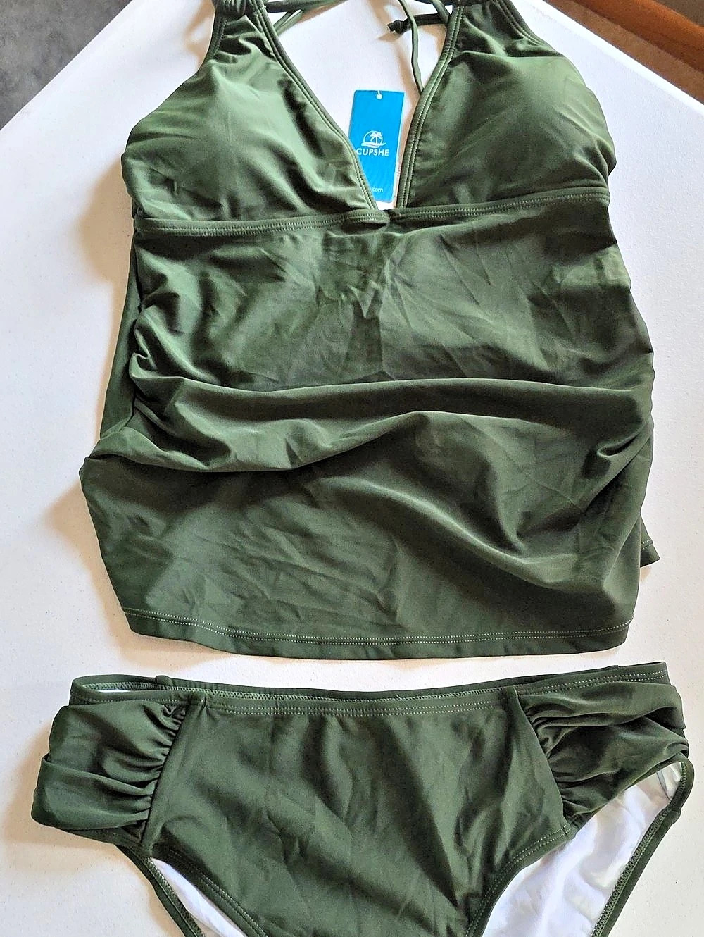 CUPSHE Green One-Piece Swimsuit Size Medium NWT